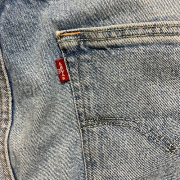 Levis 501 CT Mens Denim Cutoff Shorts Button Fly Blue Size W36 L30 - Picture 7 of 9